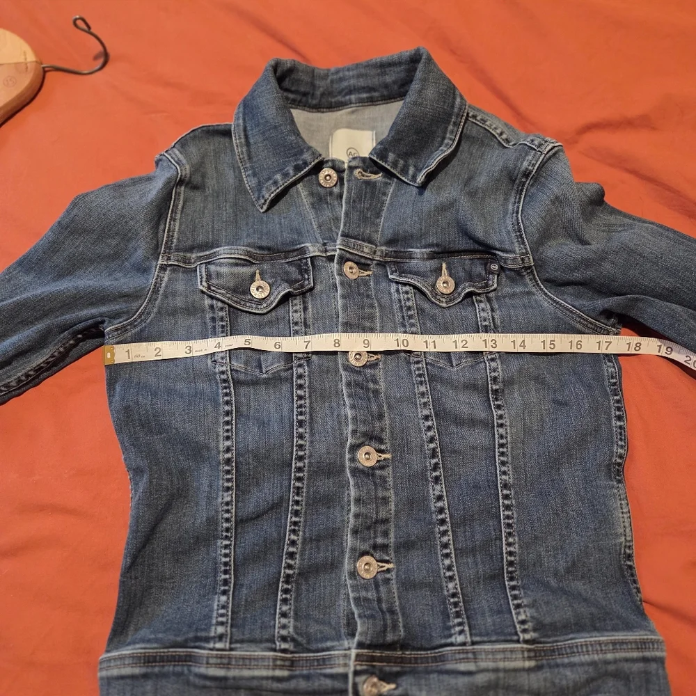 AG Adriano Goldschmied Medium Blue Denim Jacket Women's Medium - Picture 4 of 6